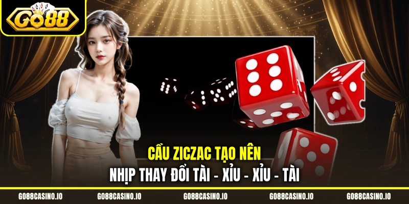 Cầu ziczac tạo nên nhịp thay đổi Tài - Xỉu - Xỉu - Tài