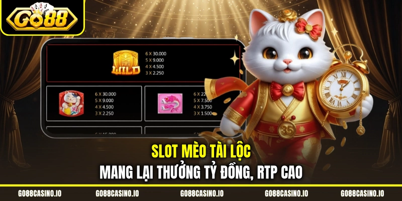 Slot Mèo Tài Lộc Mang Lại Thưởng Tỷ Đồng, RTP Cao