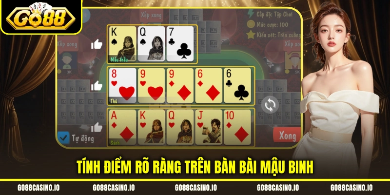 Cách Chơi Mậu Binh Và Những Thủ Thuật Xếp Bài Ít Ai Biết 2 Tính điểm rõ ràng trên bàn bài Mậu Binh